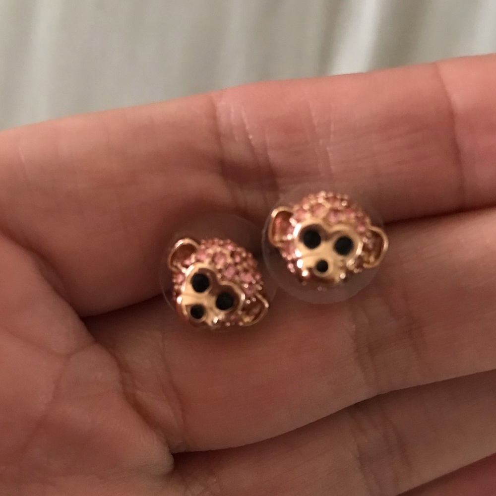 EUC Kate Spade Jeweled Monkey Earrings